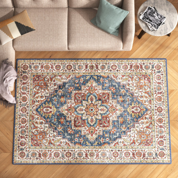Mercury Row Alcor Flatweave Brown/Beige/Blue Rug & Reviews Wayfair.co.uk
